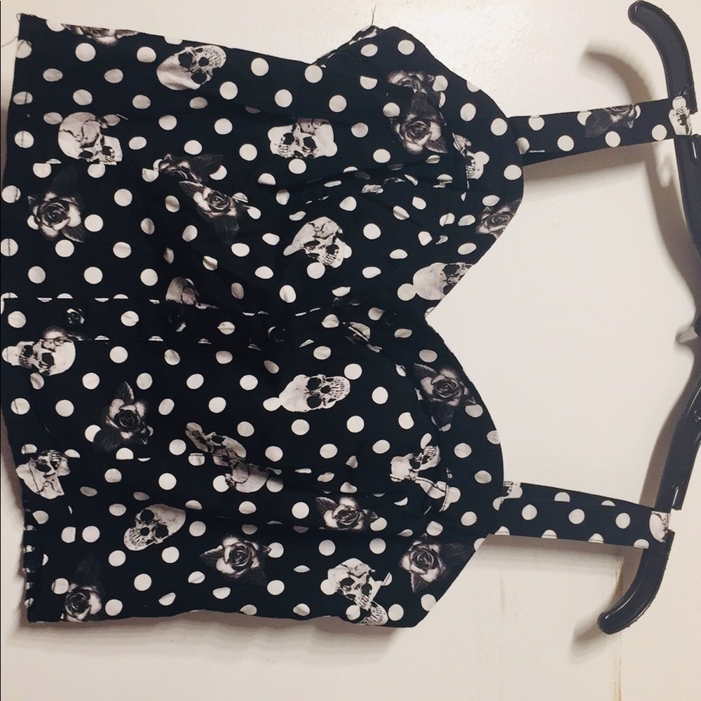 Hot Topic Skull Crop Top